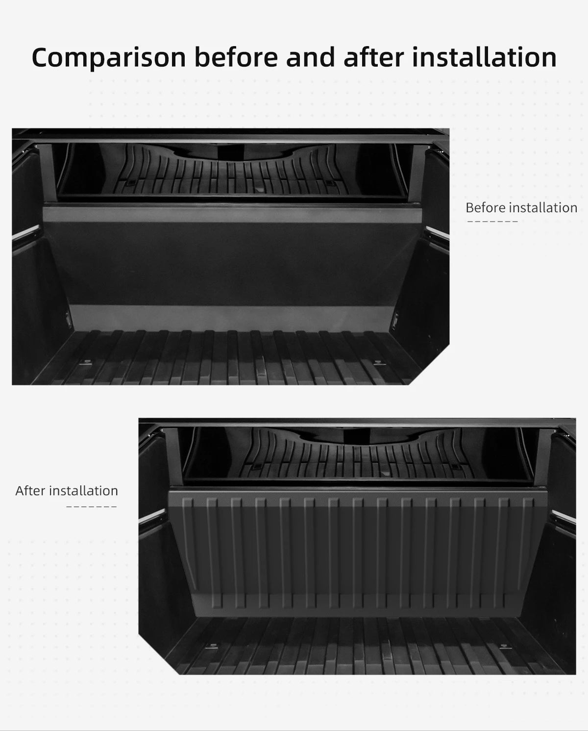 Rear Trunk Front Protective Pad for Tesla Cybertruck 2026 Trunk Liner Cargo Backrest Mat Car Pickup Truck Accessories