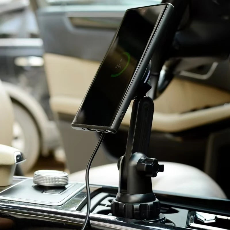 Wireless Charger Flexible Arm Magnetic Car Cup Phone Holder Maxsafe Car Charging For Magsafe iPhone 15 Samsung S23 Ultra Stand
