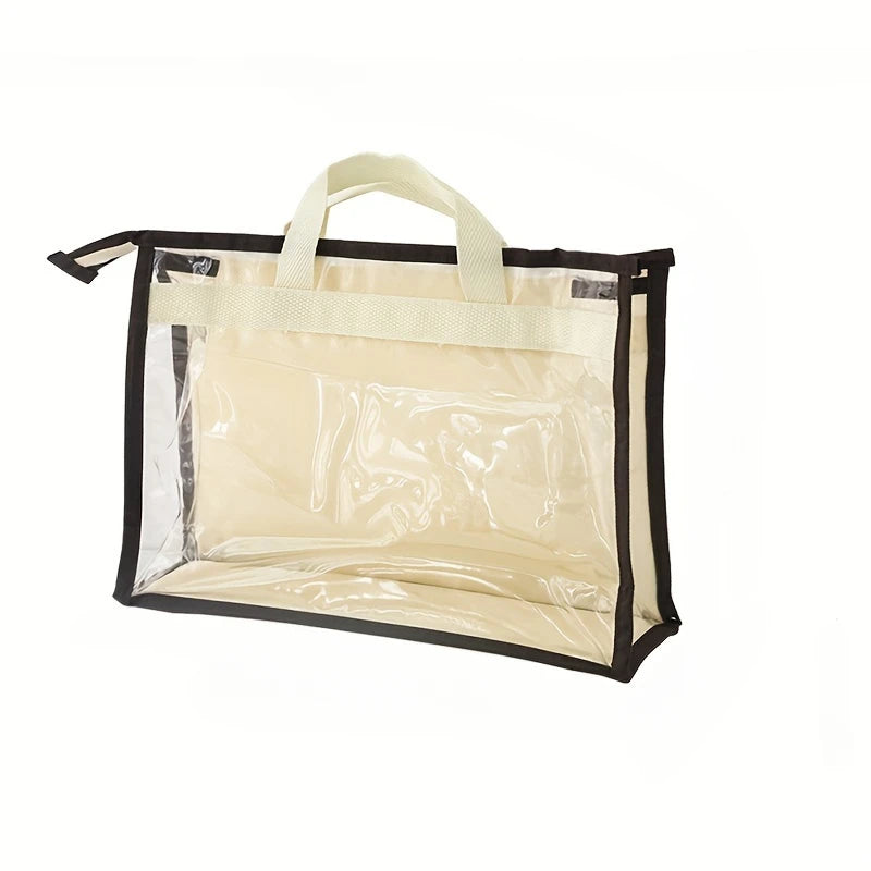 Handbag Dust Bags Clear Purse Storage Organizer For Closet, Zipper Hanging Storage Bag For Handbags