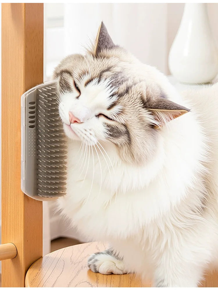 New Pet Cat Corner Scrubber Massager Cat Scratching Scratcher Cat Brush Comb Massage Corner Brush Pet Supplies