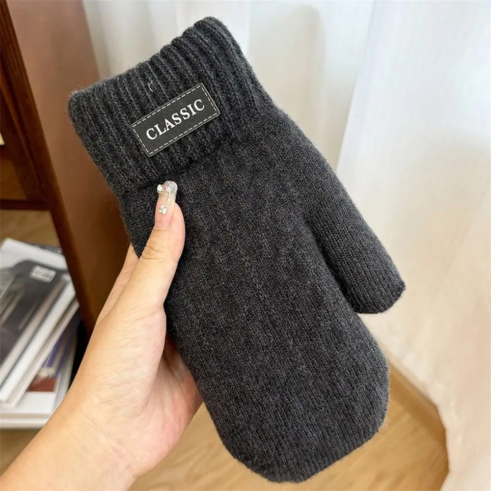 Unisex Fleece Lined Knit Gloves - Windproof Winter Driving Gloves - photo 5