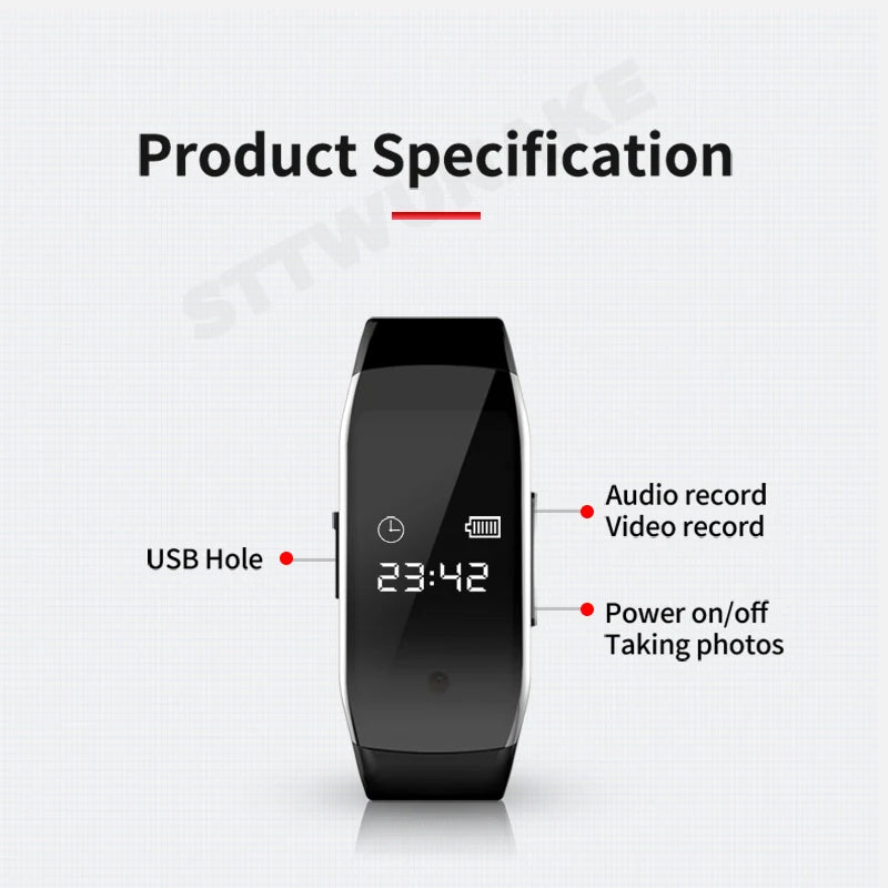 Mini Wearable Watch Camera — 1080P Video & Voice Recorder