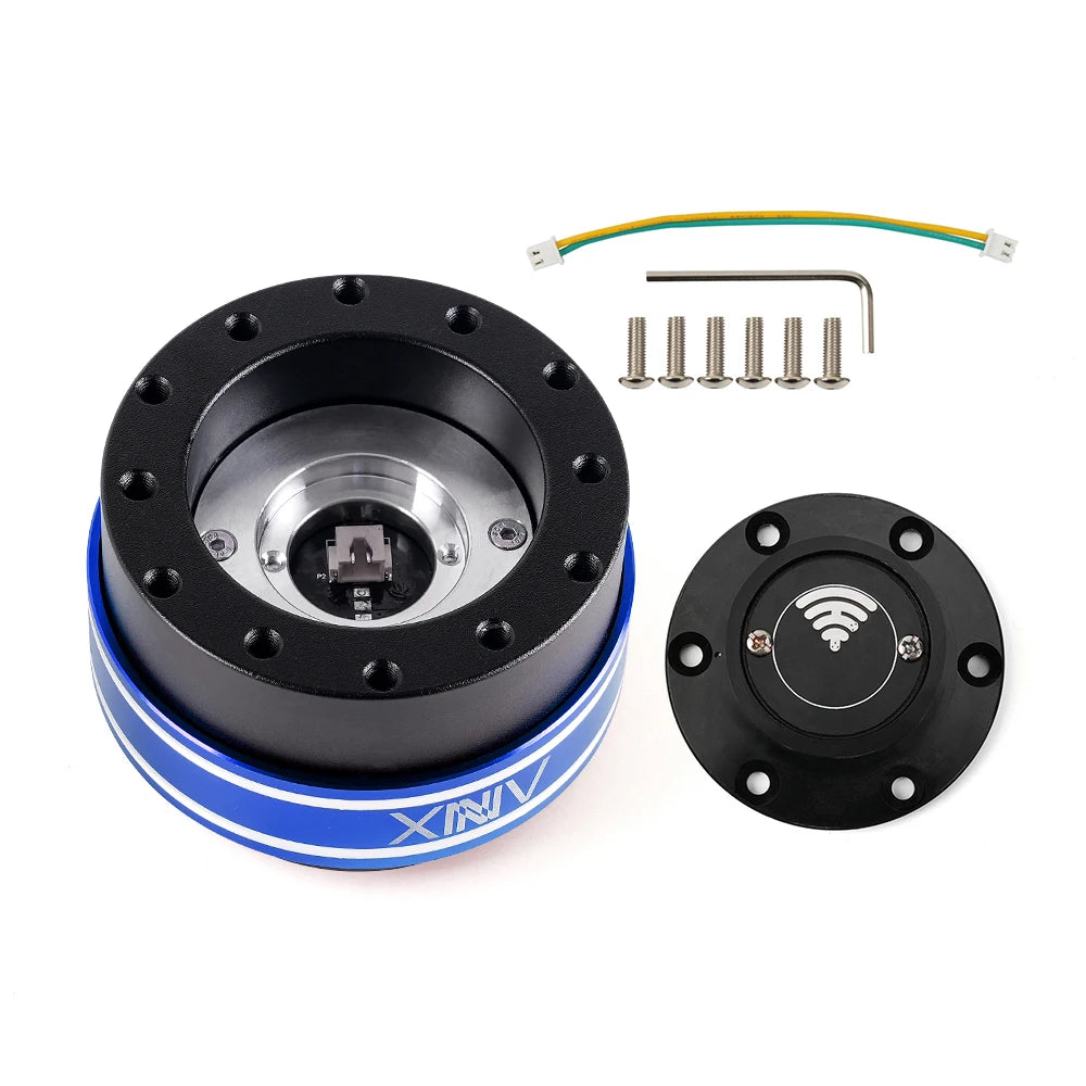 MUGE-New 6 Hole Racing Simulator Game Steering Wheel Quick Release Hub Adapter 70MM For MOZA Simagic M10 A/Mini Euro Truck QR040