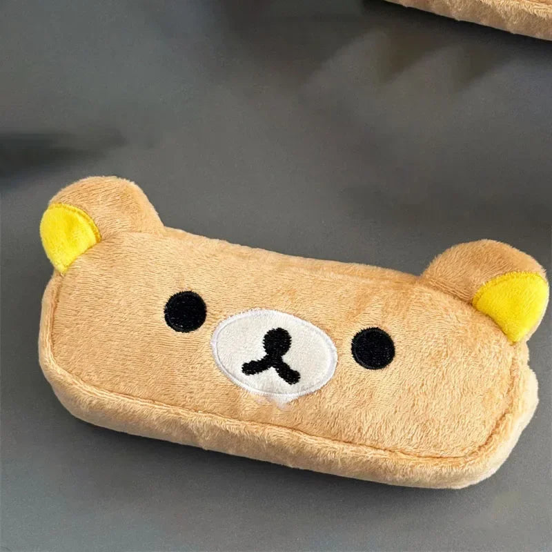 Cute Cartoon Bear Pencil Cases For Kids Girls Kawaii Rilakkuma Pencil Pouch Organizer Pen Bag School Stationeries Gifts Ins