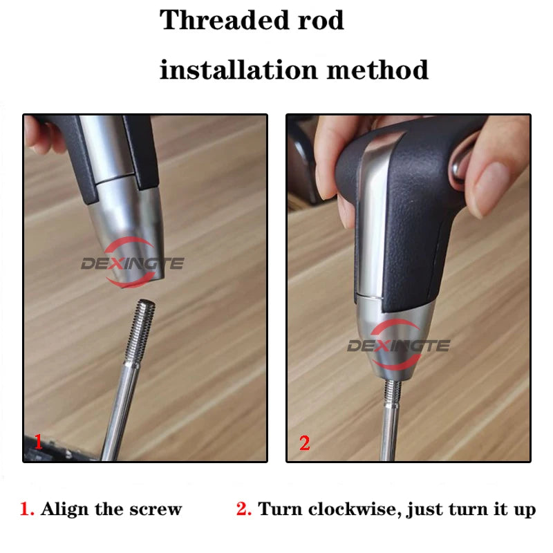 For Toyota Land Cruiser 200 Crown Corolla Rav4 Gearbox Handle Leather Thread Car Automatic Transmission Gear Knob Gear Lever