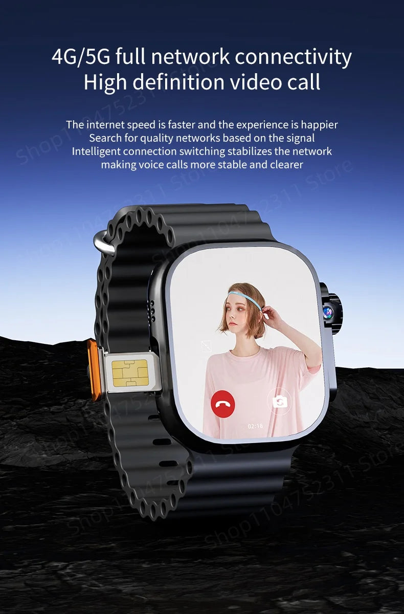 S10 Ultra 3 MAX Smartwatch — 4G/5G LTE, Rotating Camera, GPS & NFC