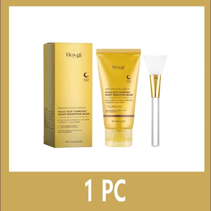 Eelhoe Turmeric & Collagen Night Peel-Off Mask 75g – Overnight Brightening, Anti-Wrinkle, Firming & Deep Hydration | Korean Skin Care