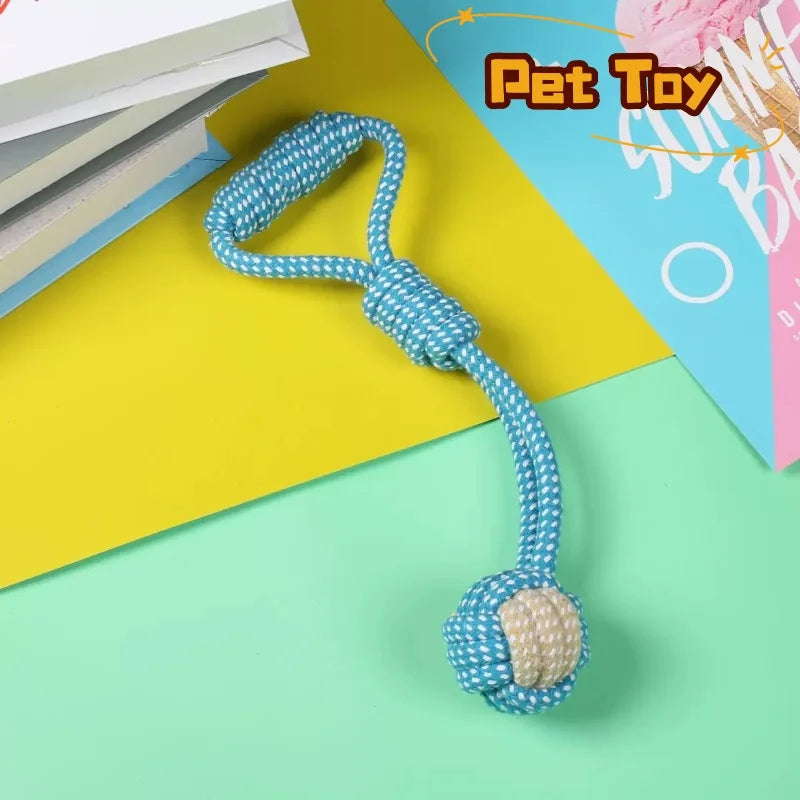 Cotton Rope Ball Dog Toy - Mini Chew Toy for Small & Large Dogs