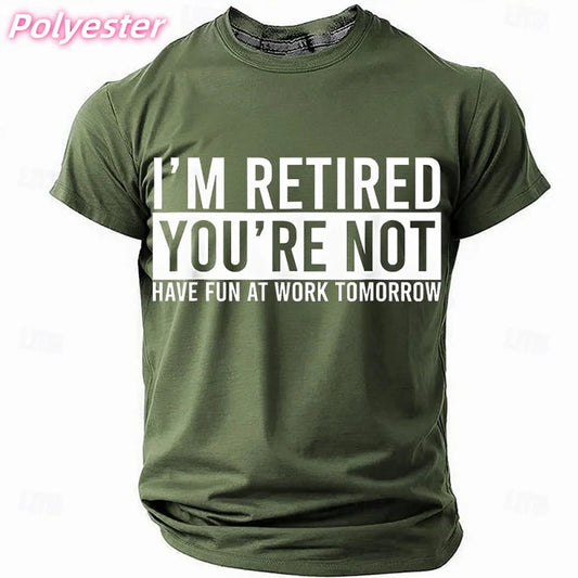 3D Printed Humorous Words T-shirt For Men Fun Colorful Pattern Tees Summer Casual Round Neck Short-sleeved T Shirts Street Tops