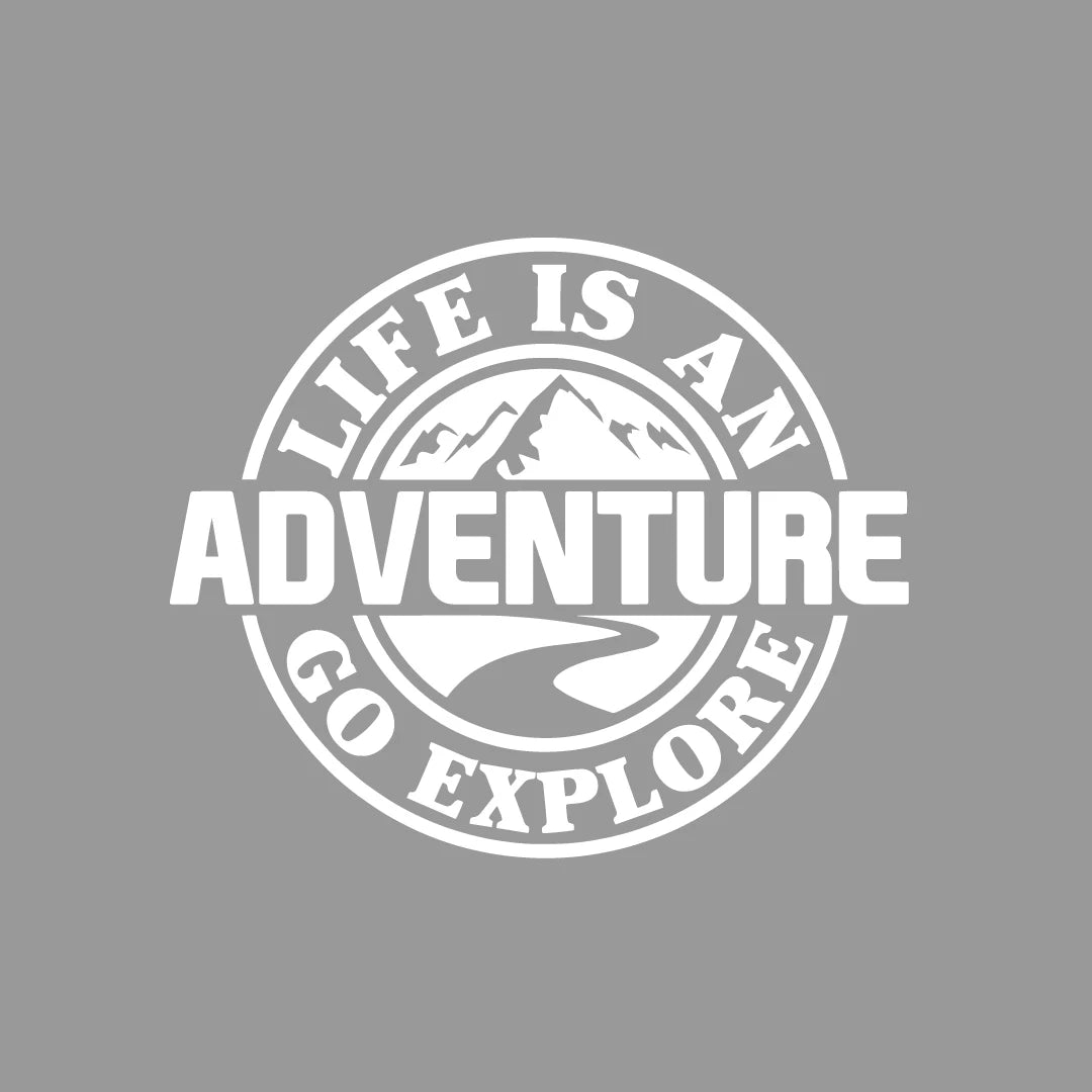 Life Is An Adventure Car window glass sticker camping RV off-road adventure motorcycle personalized latte art decorative sticker