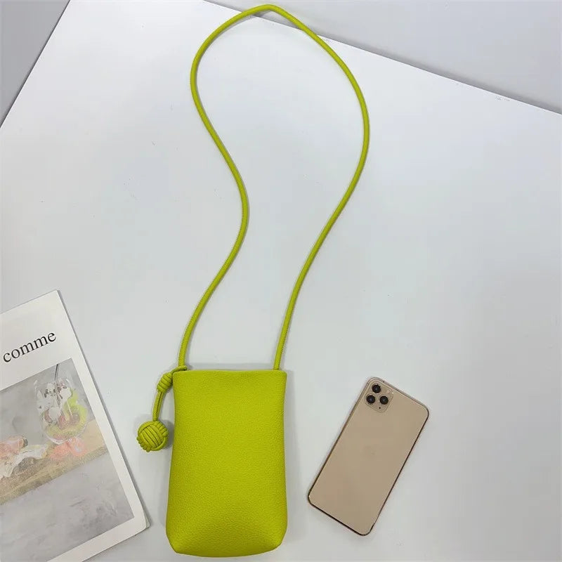 Women's Faux Leather Flap Crossbody Bag - Mini Phone Purse - photo 6