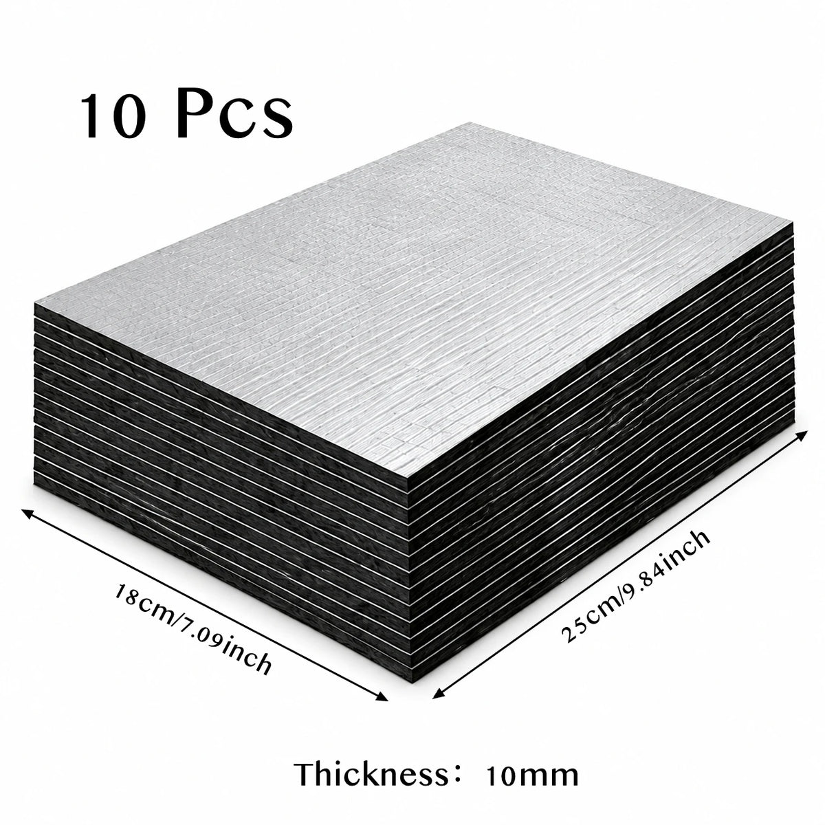 Car Sound Deadening Foil Mat, 25 x 18 cm - 10 Pack - view 12