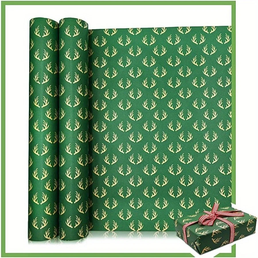 1 Roll Extra Wide Christmas Gift Wrapping Paper - Holiday Presents- for Christmas Decorations,  Party Supplies, Festive Design