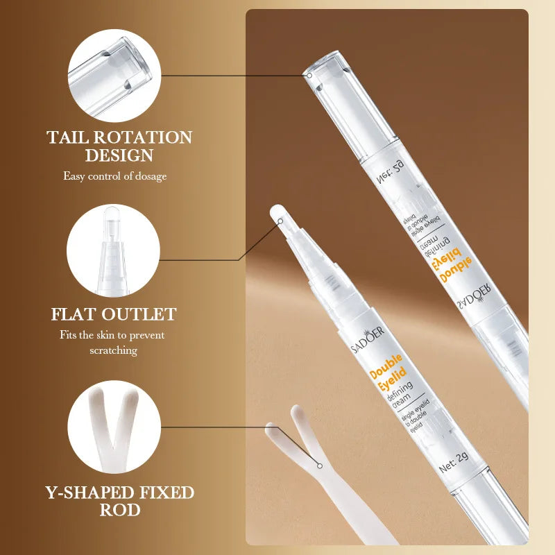 Double Eyelid Shaping Cream Lift Eyes Styling Tool Makeup Long Lasting Invisible Waterproof Single to Double Natural Big Eye