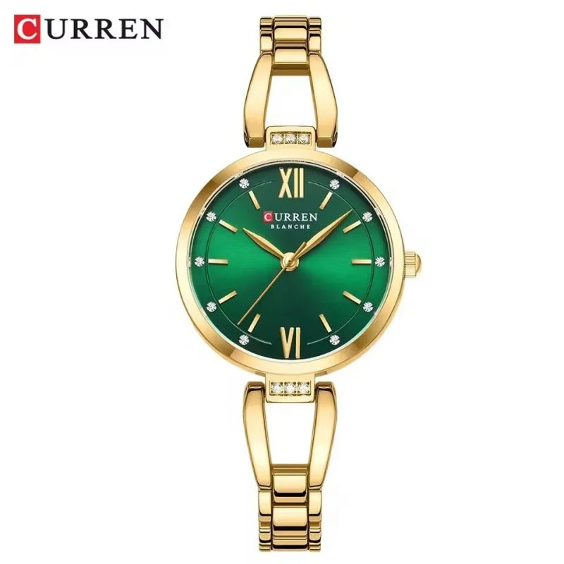 Luxury Women's Stainless Steel Quartz Watch - CURREN 9092