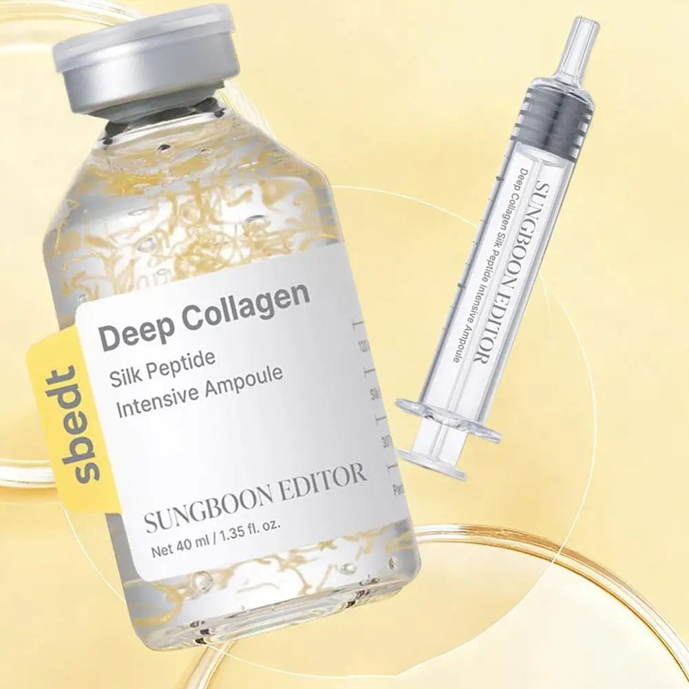 Collagen Ampoule Essence Liquid Set - Needle Type Firming Anti Wrinkle Line Sculpture Skin Care Moisturizing Repair Serum