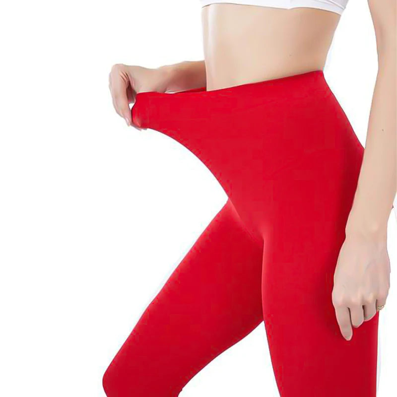 Plus Size Women Sexy Long Stockings Candy Color Velvet Pantyhose Spring Summer Autumn Large Elastic Tights school girl lingerie