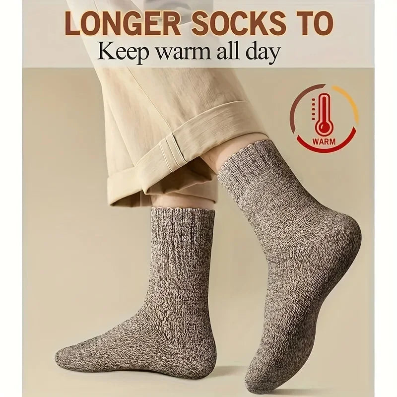 Men's Thick Terry Crew Socks, 3 or 5 Pairs