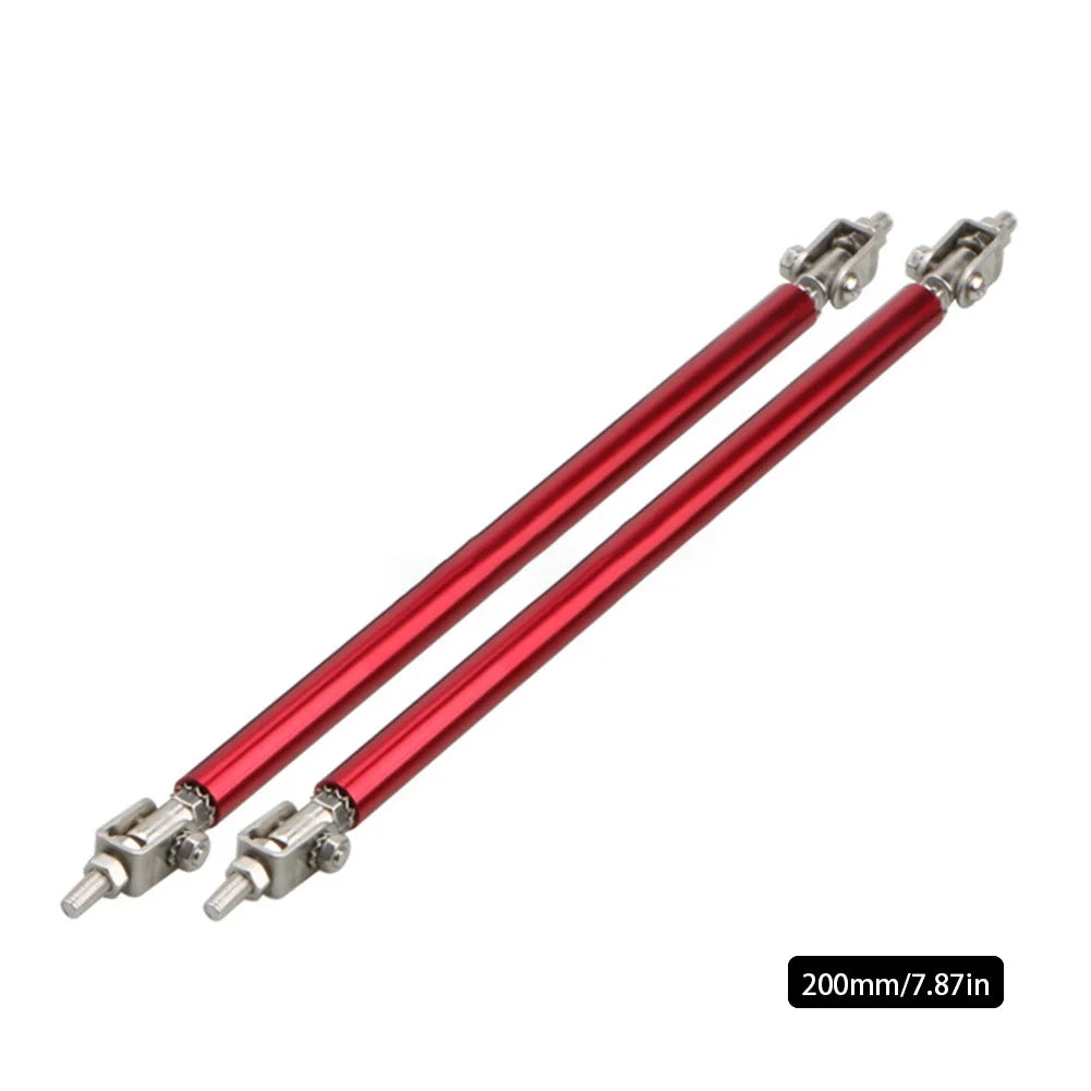 2PCS Car Splitter Rods Racing Adjustable Front Rear Bumper Lip Support Strut Brace Tie Pull Bar Kit 75/100/150/200mm Universal