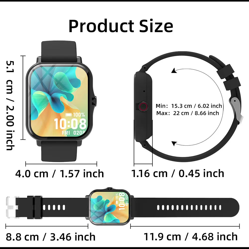NEW Hot Smart Watch 1.83''HD Screen Camera Music Control Multi-mode Sports Bluetooth Call for Android/IOS 2026 Kids Gift Choice
