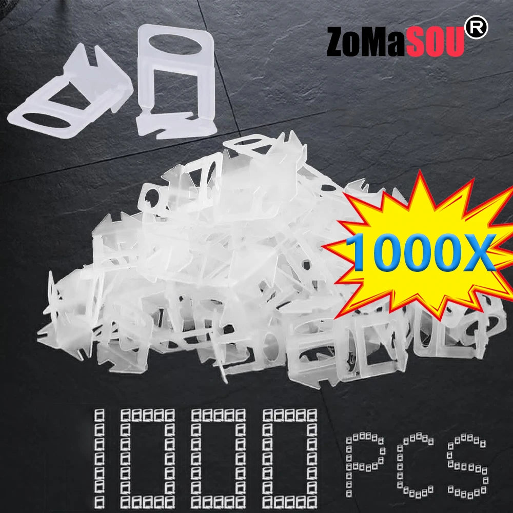 Tile Leveling System 1000 Pc, Clips Spacers & Straps Kit