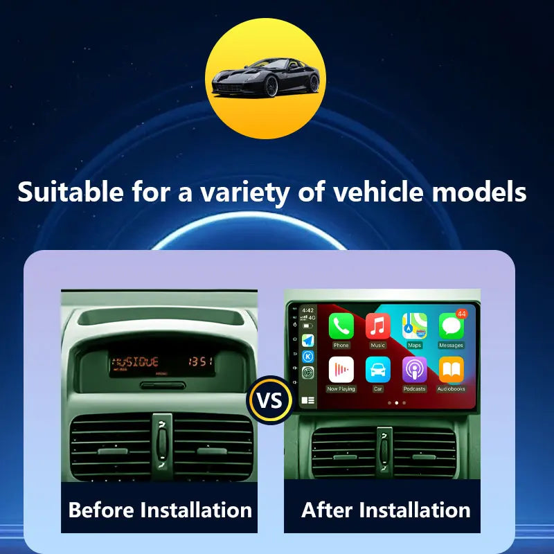 Android Car Stereo for Renault Clio 2 BB CB (2001–2012) — Wireless CarPlay, GPS, DSP, WiFi