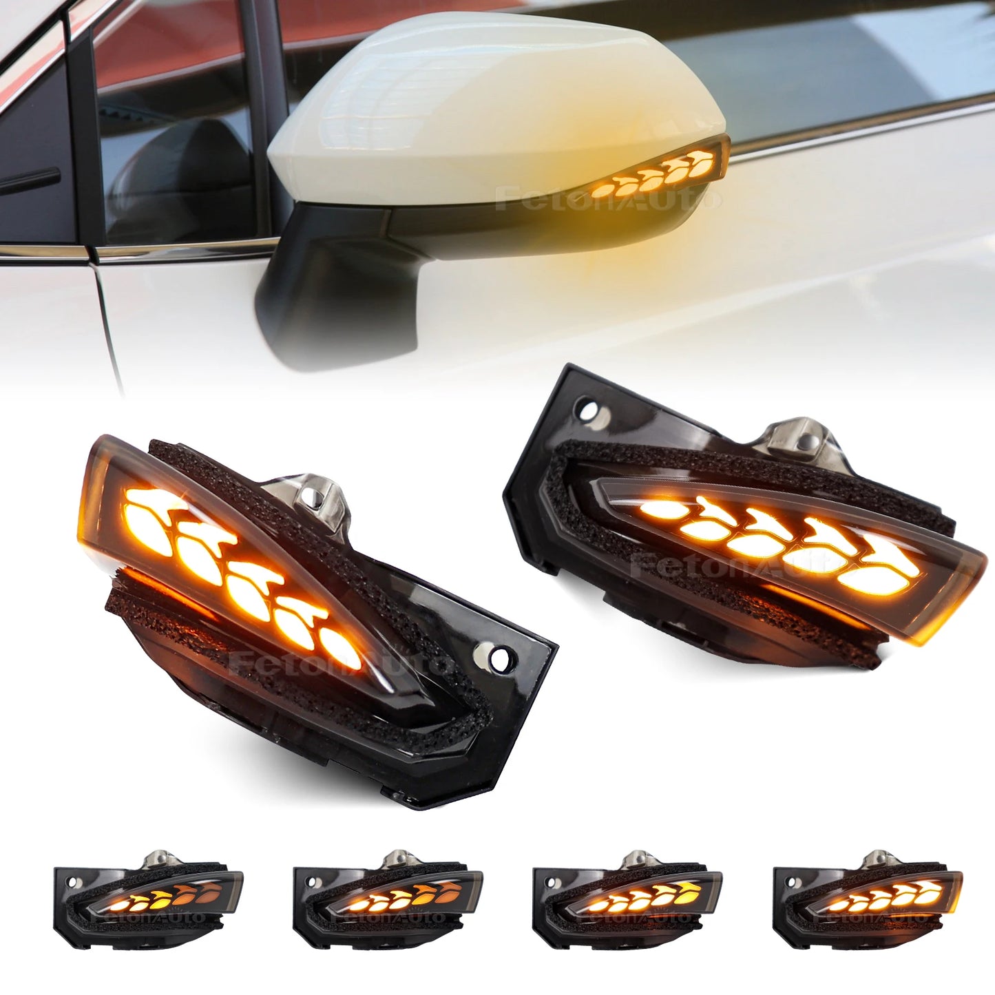2x Dynamic Turn Signals Light Rear View Mirror Sequential  LED Amber  Lamp For Toyota Corolla Sport E210 Hatchback 2019 -2021