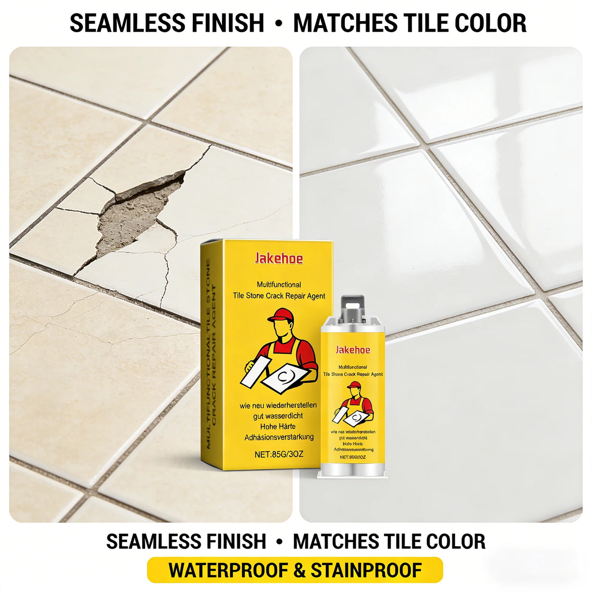 Tile & Stone Crack Repair Agent, Waterproof Ceramic Filler