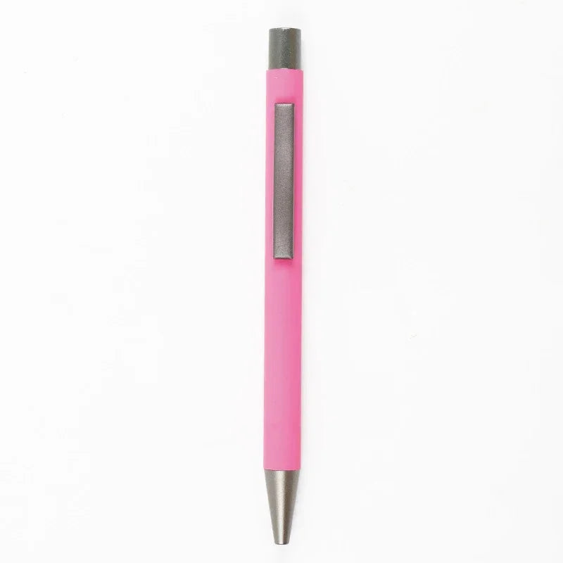 50pcs Metal Ballpoint Pen Advertising Pen Rubber Texture Custom Logo Text Engraving Laser Engraving Customizable Name Logo Pen