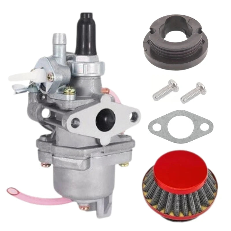 49CC For 43cc 47cc 49cc Engine Mini Moto ATV Quad Dirt Pocket Bike Go Kart 2 Stroke Carburetor With Steel Air Filter Inlet Pipe