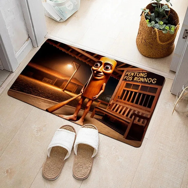 Brainrot Boxfights Cartoon Floor Mat – Shark, Crocodile & Plane TikTok Meme Rug | Home Decoration