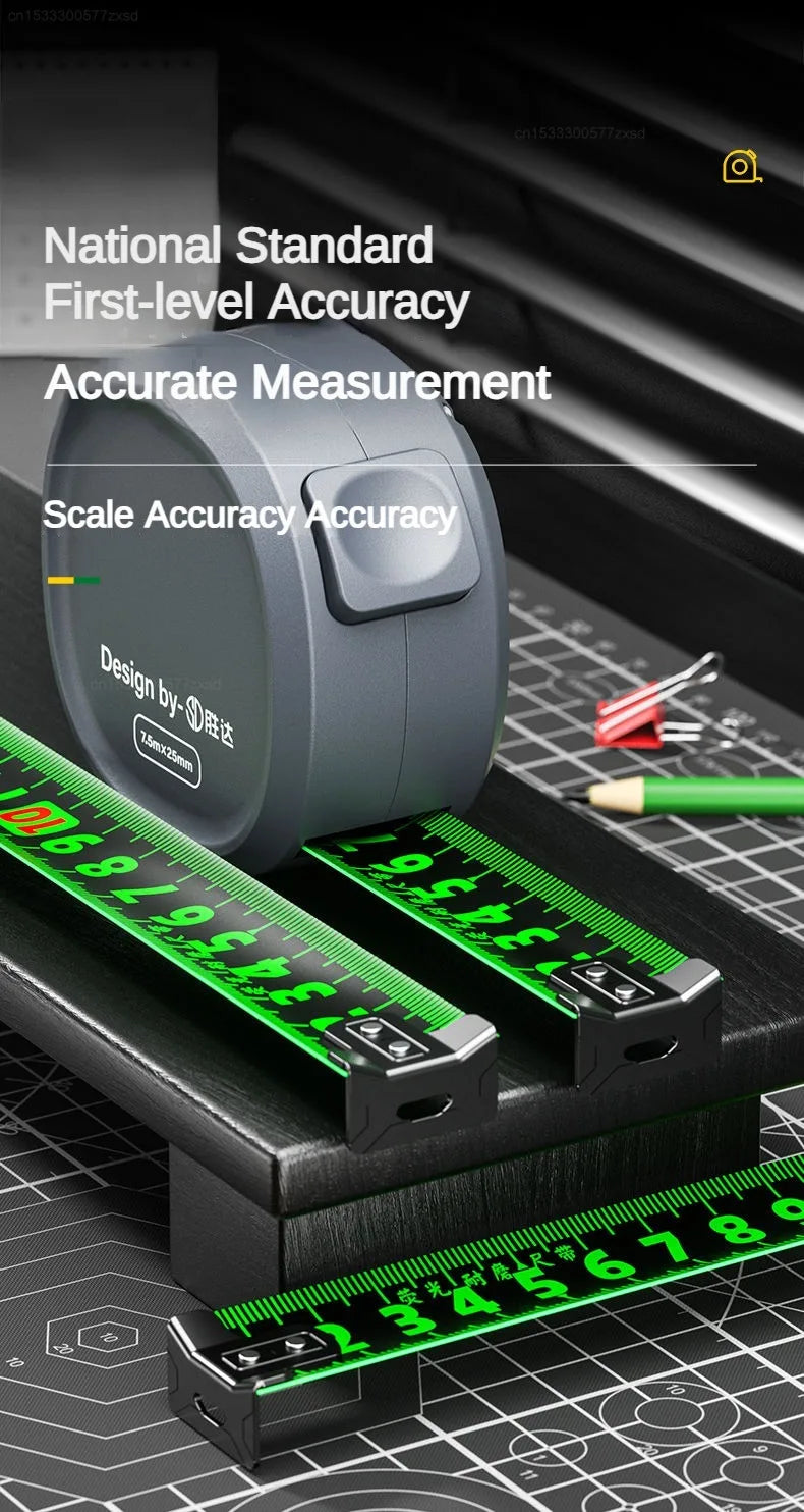 Mijia Tape Measure Self-locking Steel Tape 10m Portable Woodworking Measure Gauging Tool Retractable High Precision Meter Ruler