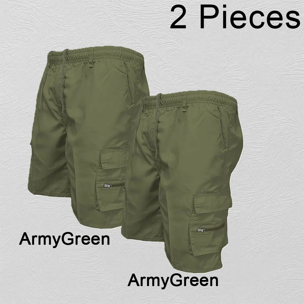 Men's Cargo Shorts – Casual Big Pocket Sports Slacks, Cargo Panel Trousers, Plus Size