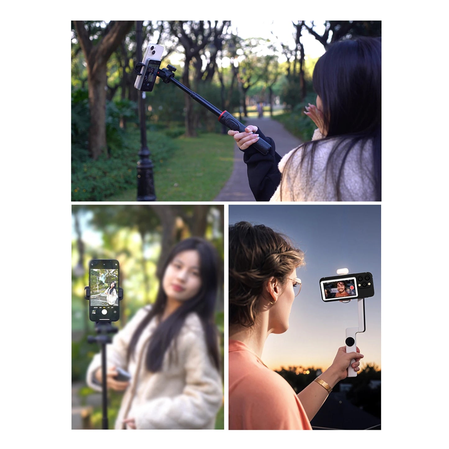 Smartphone Magnetic Monitor Screen Projector Phone Rear Camera Vlog Selfie for Live Stream Video Recording for Android iPhone