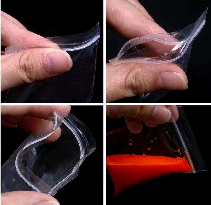 Thicken Clear Zipper Sealed Bags – Heavy-Duty Reclosable Plastic Storage Pouches for Jewelry, Food & Small Parts | Wholesale