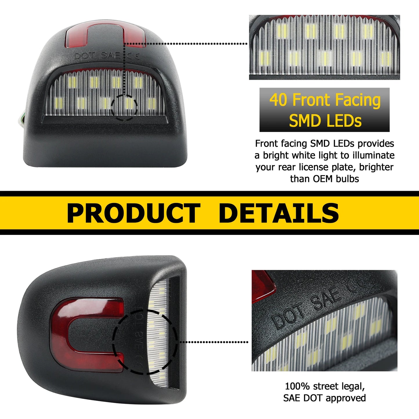 2X E8 Number License Plate Light For Chevrolet Silverado 2500 HD 2006 2007 2012 2014 Accessories Assembly Replacement Waterproof