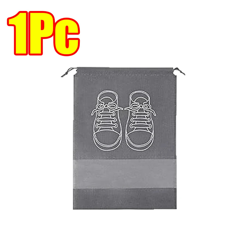 1-50Pcs Shoes Storage Organizer Bags Non Woven Travel Portable Bag Clear Protective Travel Bags for Footwear Waterproof Shoe Bag