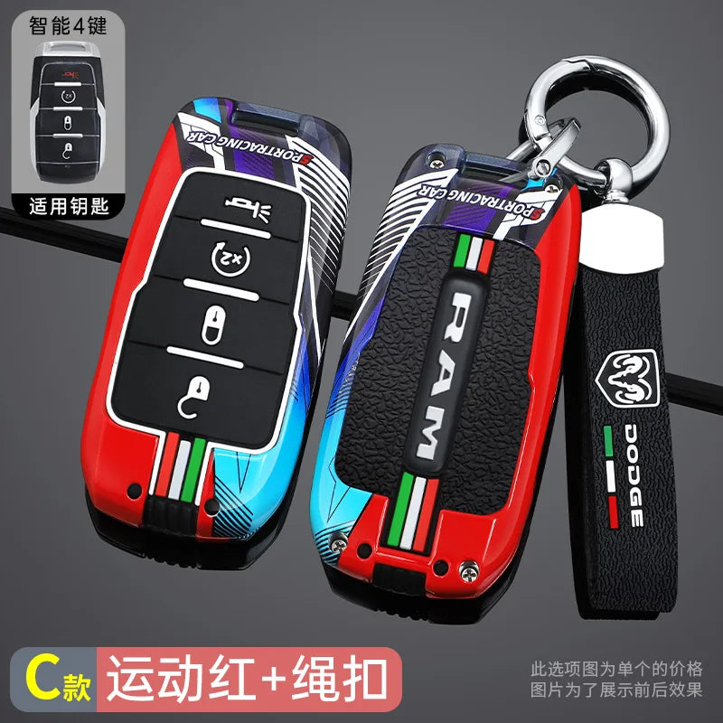 Zinc Alloy Key Fob Case Cover - Dodge RAM 1500-5500, TRX, Rebel