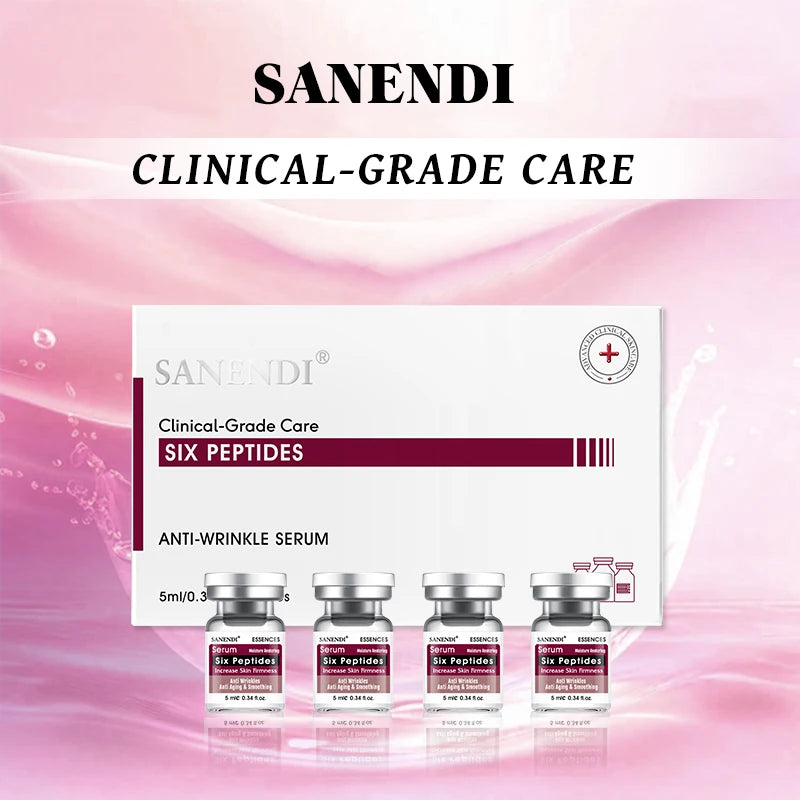 Six Peptide Ampoule Serum 10PCS – Hyaluronic Acid, Snail & Vitamin C Korean Skin Care for Dr.Pen