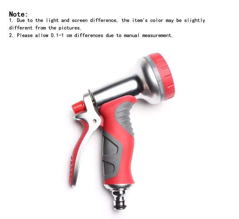 Adjustable High Pressure Watering Gun 9 Modes Garden Sprayer Nozzle for Plant Lawn Yard Irrigation - Water Saving Sprinkler