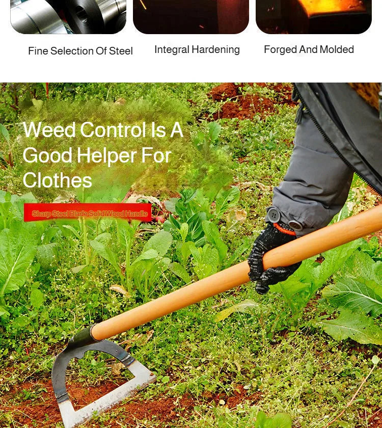 Manganese Steel Weeding Hoe — Handheld Hollow Garden Hoe 14–26cm