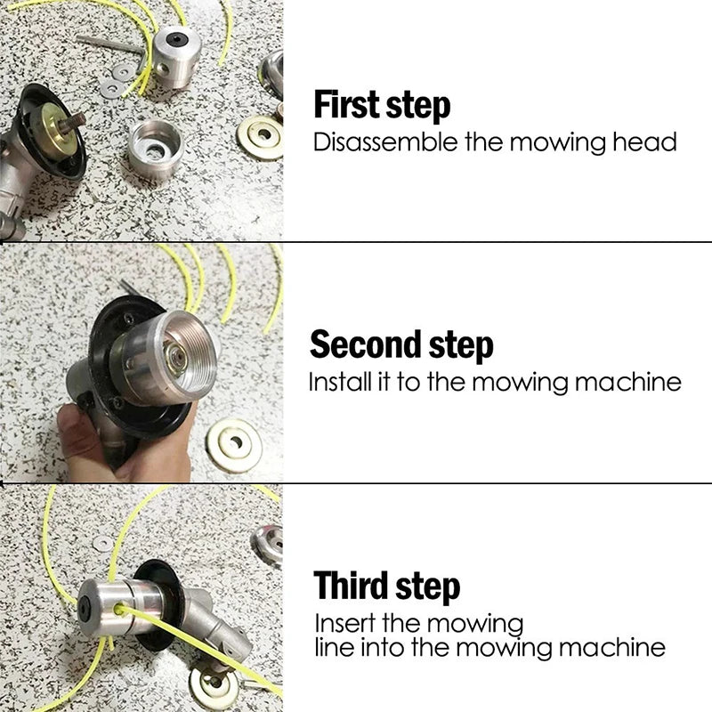Universal Aluminum Trimmer Head with 4 Trimmer Lines – For Brush Cutter & Grass Trimmer