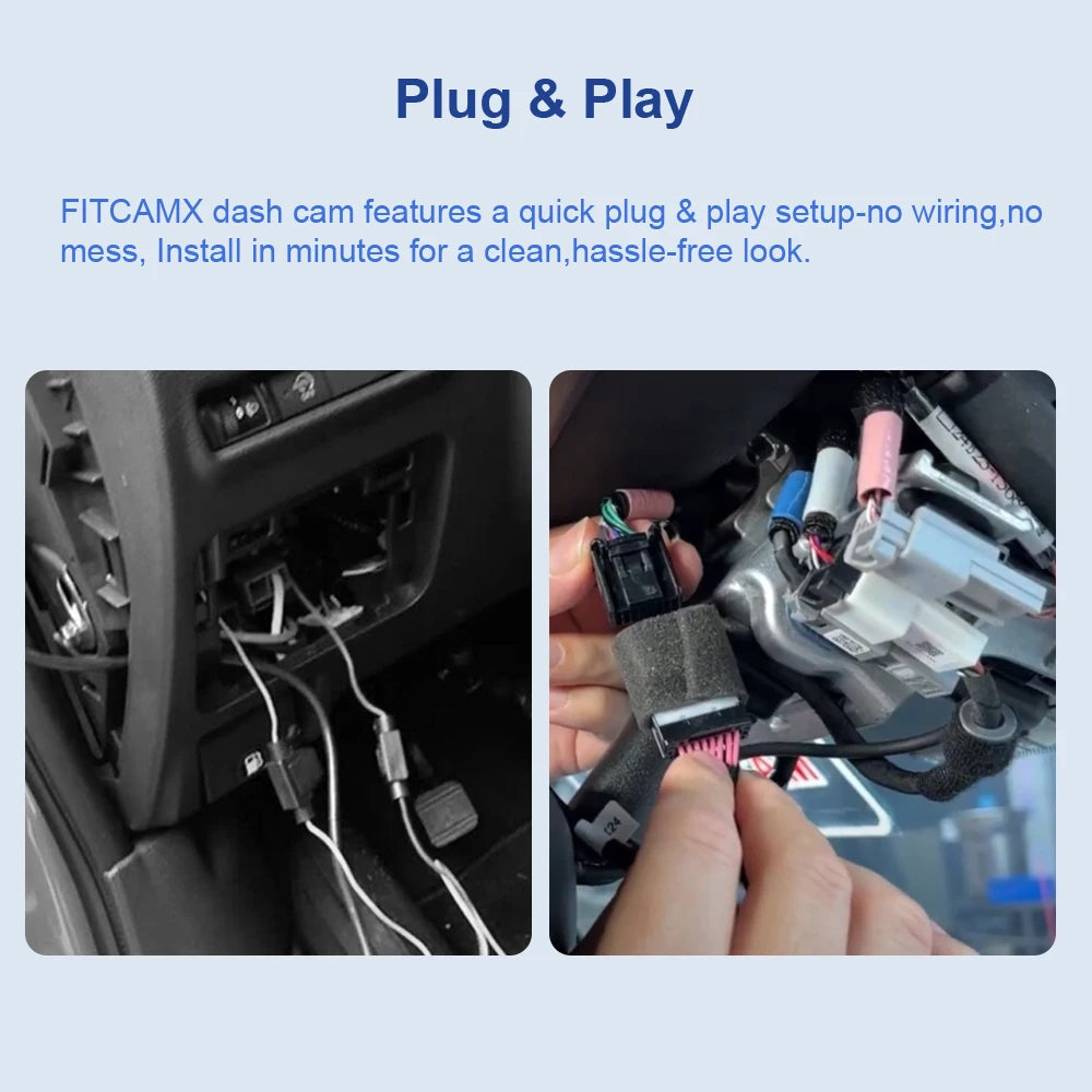 FITCAMX 4K Dash Cam for Volvo XC60 S90 V90 XC40 XC90 – Front & Rear DVR with WiFi App | Plug & Play