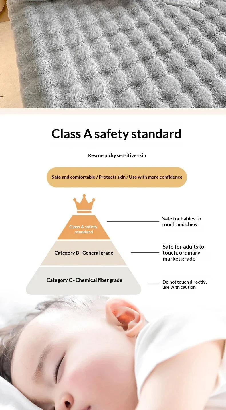 Fluffy Plush Fitted Bed Sheet for Winter Solid Color Rabbit Fleece Bed Sheets on Elastic Winter Warm Thicken Mattress Protector