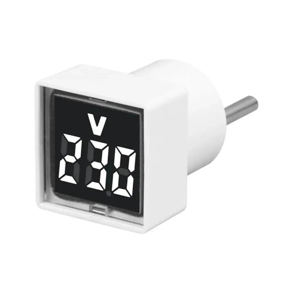 1PC LED Digital AC Voltmeter Indicator Square EU Plug Digital Voltmeter 50–500V Voltage Measurement Range