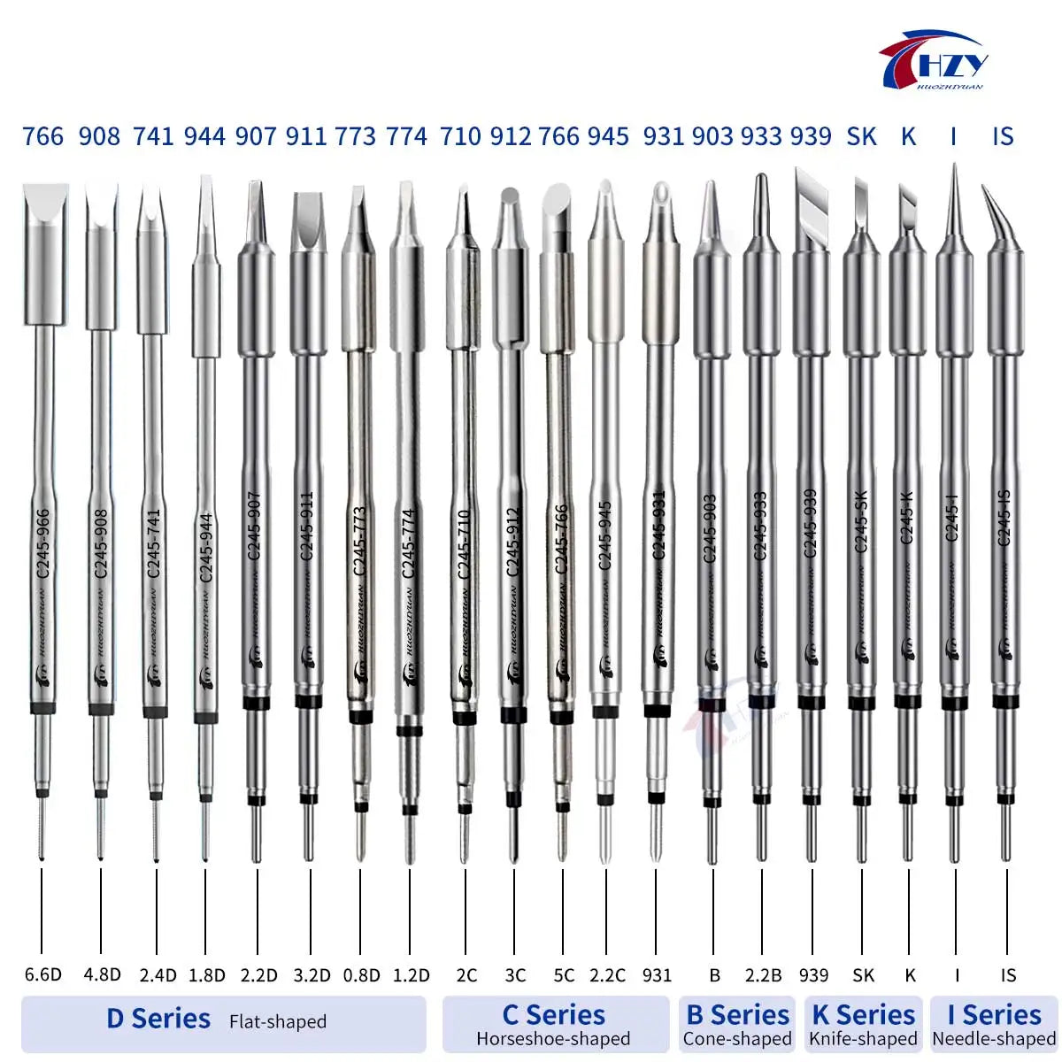 OEM C245 Series Soldering Iron Tip 773/774/710/912/766/931/966Tips Universal T245 Handle for T245 Soldering Station Phone Repair