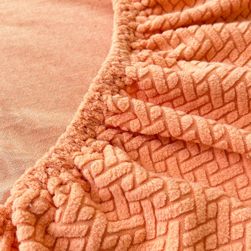 1pc Jacquard Sofa Slipcover Twill Pattern Elastic Sofa Covers Furniture Protector for Bedroom Office Living Room Home Decor