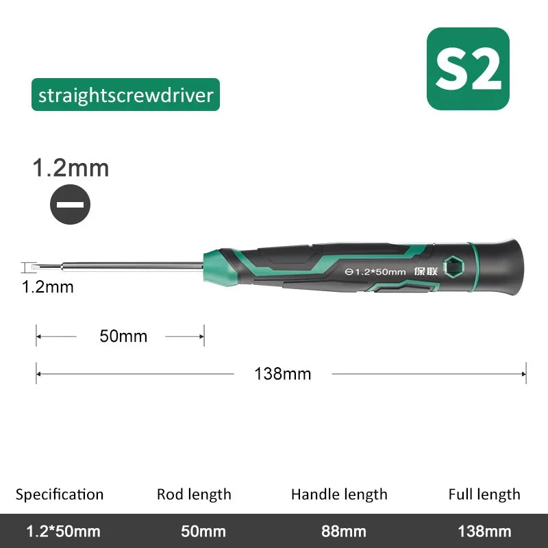 Precision Magnetic Screwdriver Anti-Slip Handle Phillips/Slotted Type Mini Screw Driver Installation and Disassembly Repair Tool