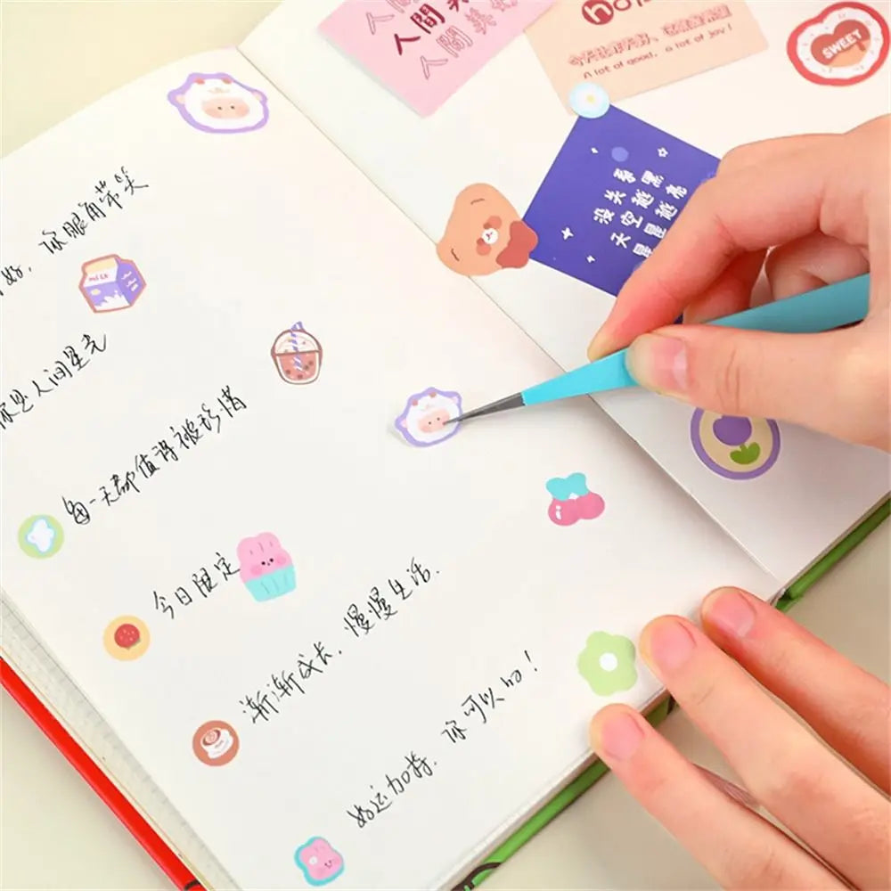 Back To School Macaroon Color Tweezers Sticker Tool DIY Decroative Sticker Tweezers Multi-Tool Practical Scrapbook