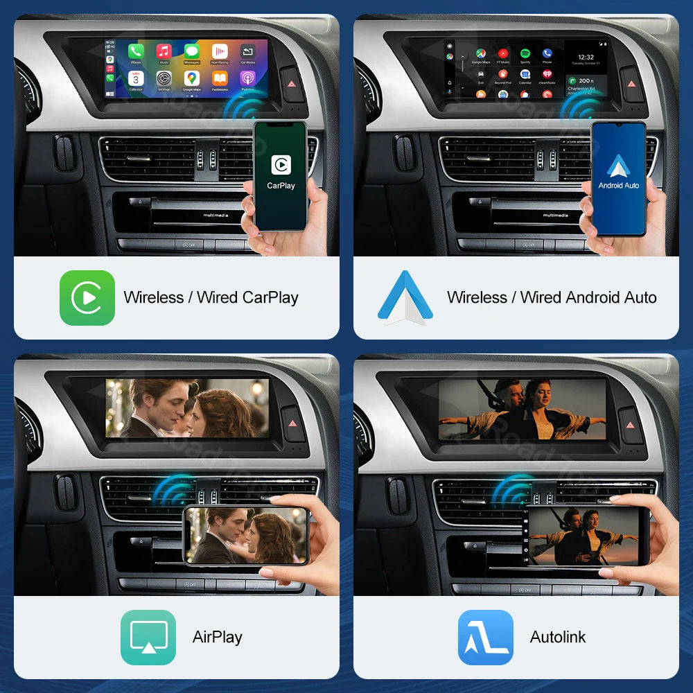 8.9 Inch 12.3"" Multimedia Display Touch Screen For Audi A5 S5 2008-2016 Airplay Miracast Function Wireless Carplay Android Auto